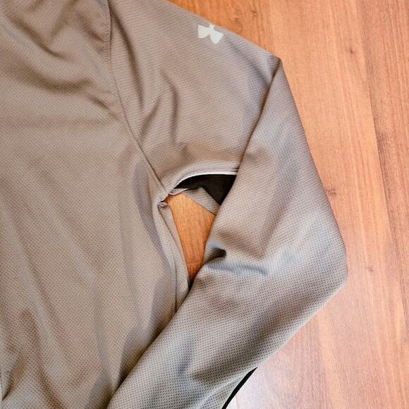 UNDER ARMOUR GRAY/BLACK ZIP FRONT COLORBLOCK JACKET SIZE SMALL - Picture 4 of 6